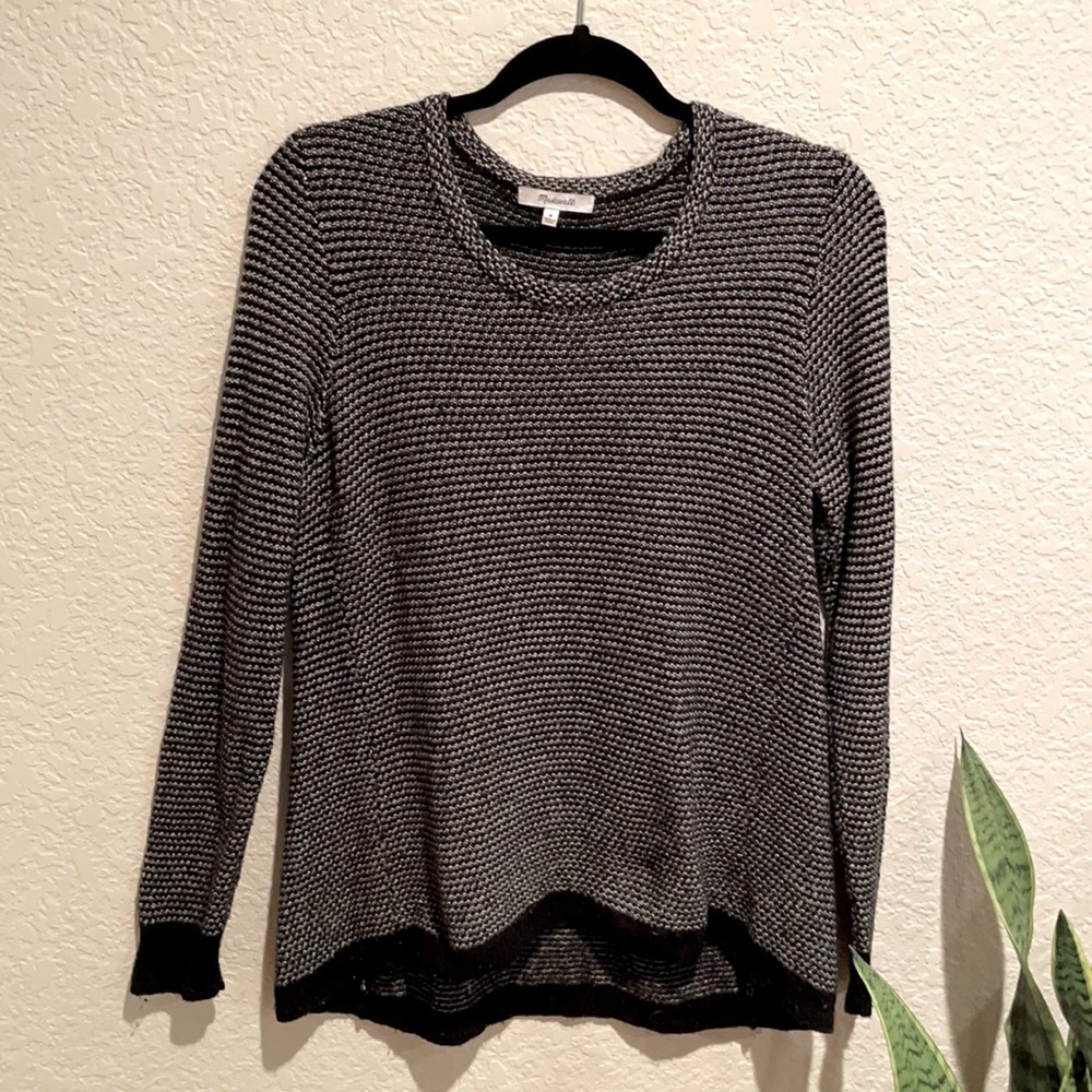 Riverside Dot weave Madewell pullover sweater
